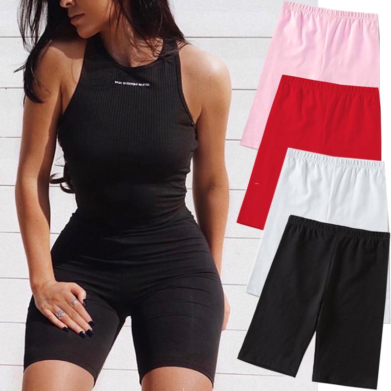 2020 Summer Fashion Shorts Women Sexy Biker Shorts Fitness Korean Casual Sexy Short 4 Color Athleisure Cycling Shorts S-XL - walk mat