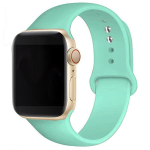 Soft Silicone Band for Apple Watch Series 6 SE 5 4 3 2 1 38MM 42MM Rubber Watchband Strap for iWatch 4/5 40MM 44MM - walk mat