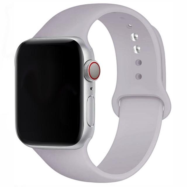 Soft Silicone Band for Apple Watch Series 6 SE 5 4 3 2 1 38MM 42MM Rubber Watchband Strap for iWatch 4/5 40MM 44MM - walk mat