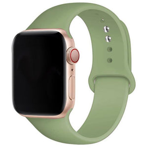 Soft Silicone Band for Apple Watch Series 6 SE 5 4 3 2 1 38MM 42MM Rubber Watchband Strap for iWatch 4/5 40MM 44MM - walk mat