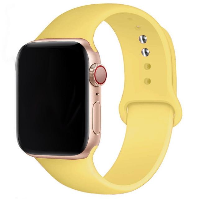 Soft Silicone Band for Apple Watch Series 6 SE 5 4 3 2 1 38MM 42MM Rubber Watchband Strap for iWatch 4/5 40MM 44MM - walk mat