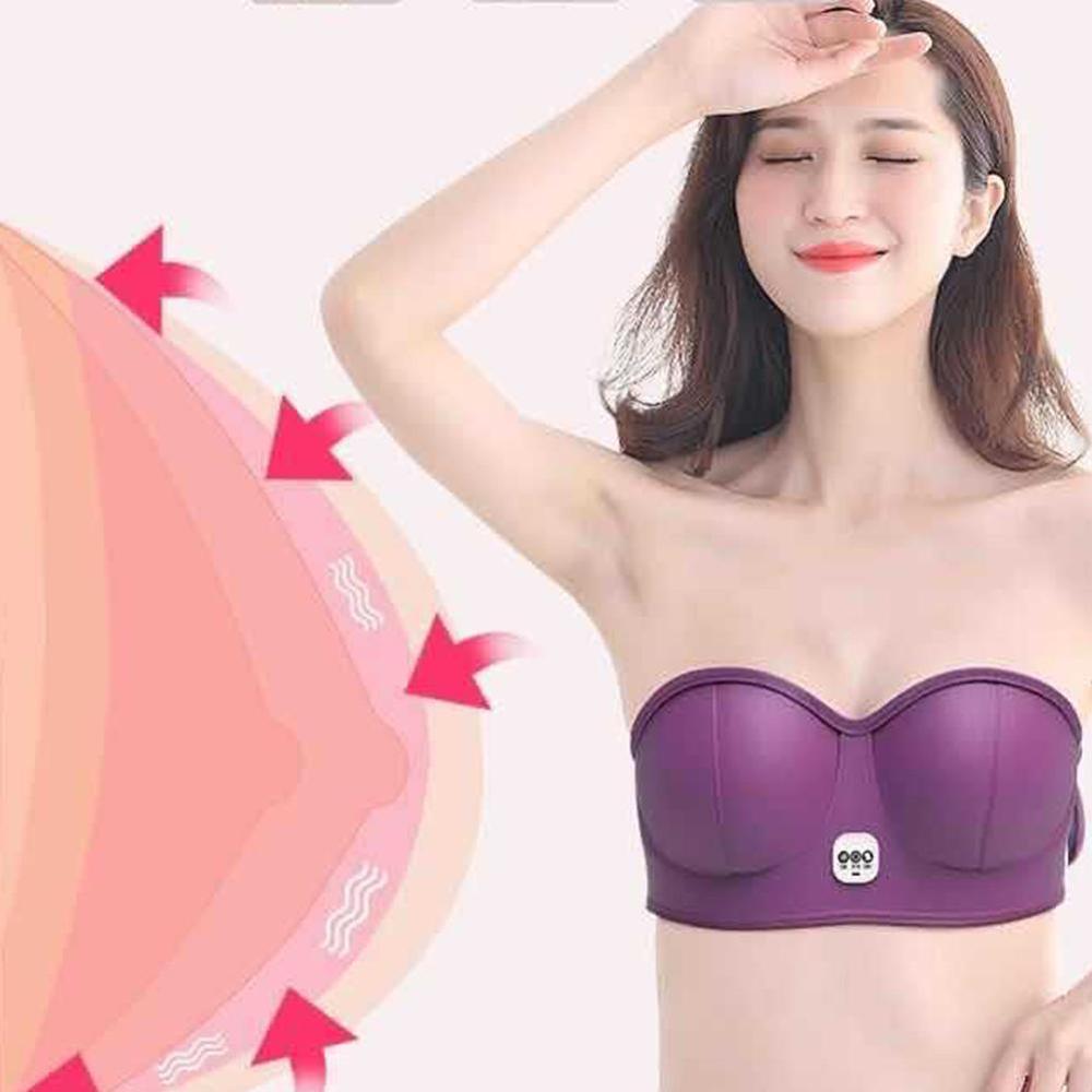 Charging Electric Breast Massage Bra Vibration Chest Growth Enhancer Breast Machine Enlargement Massager Heating Stimulator S8F0 - walk mat